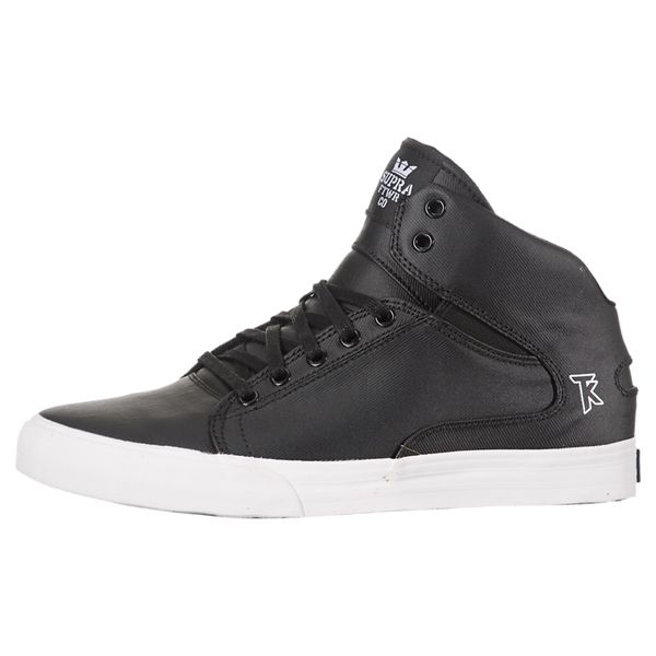 Supra Mens Society Mid Skate Shoes - Black | Canada F8516-0K62